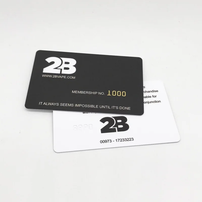 PVC 멤버십 카드, 골드 및 실버 엠보싱 카드 번호, 200 개