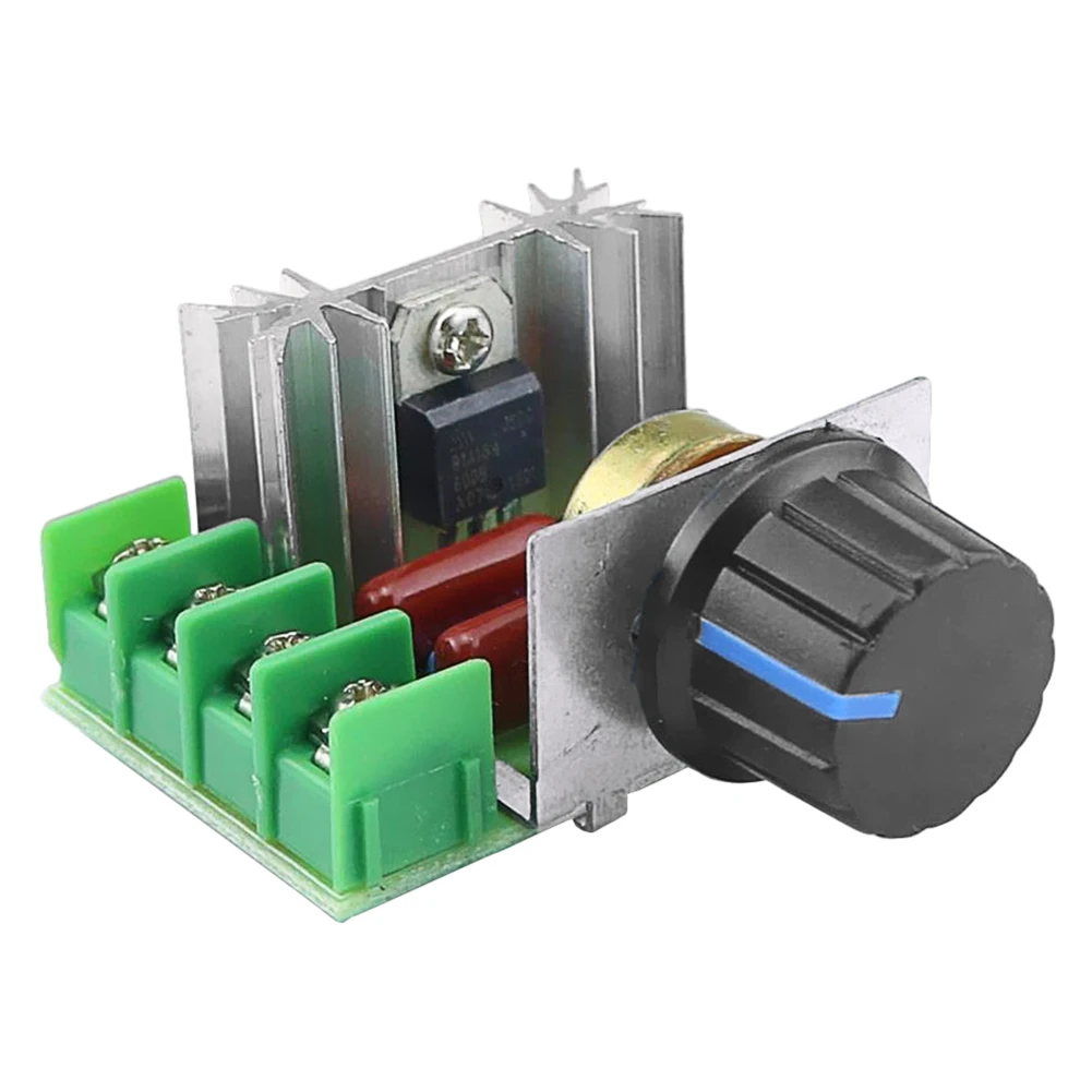 AC 220V 2000W Motor Speed Controller 25A Electronic Voltage Regulator Module High Power Speed Controller Regulation Small Dimmer