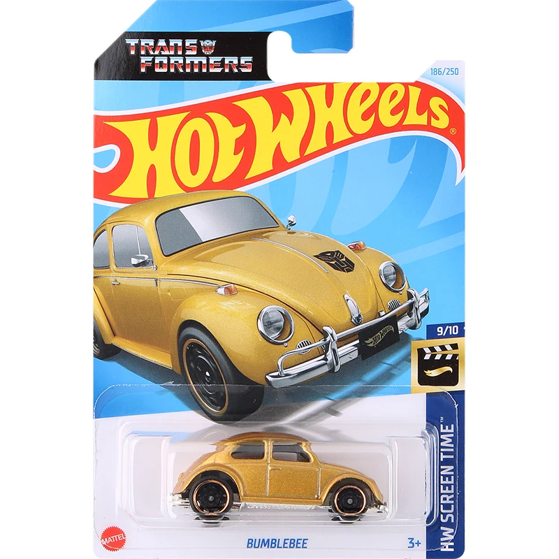 Hot Wheels Transformers Bumblebee #186 Custom Volkswagen Beetle Yellow Gold 1/64 Diecast Model Car Toy C4982 GDG83 3