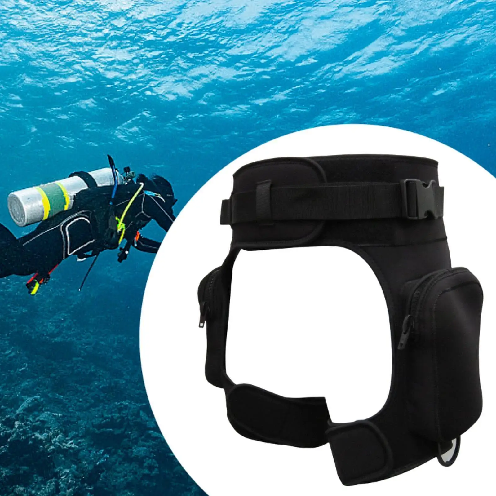 Diving Technical Shorts 3mm Neoprene Wetsuit Shorts Adjustable Waistband Wetsuit Pants for Water Sports Kayaking Diving