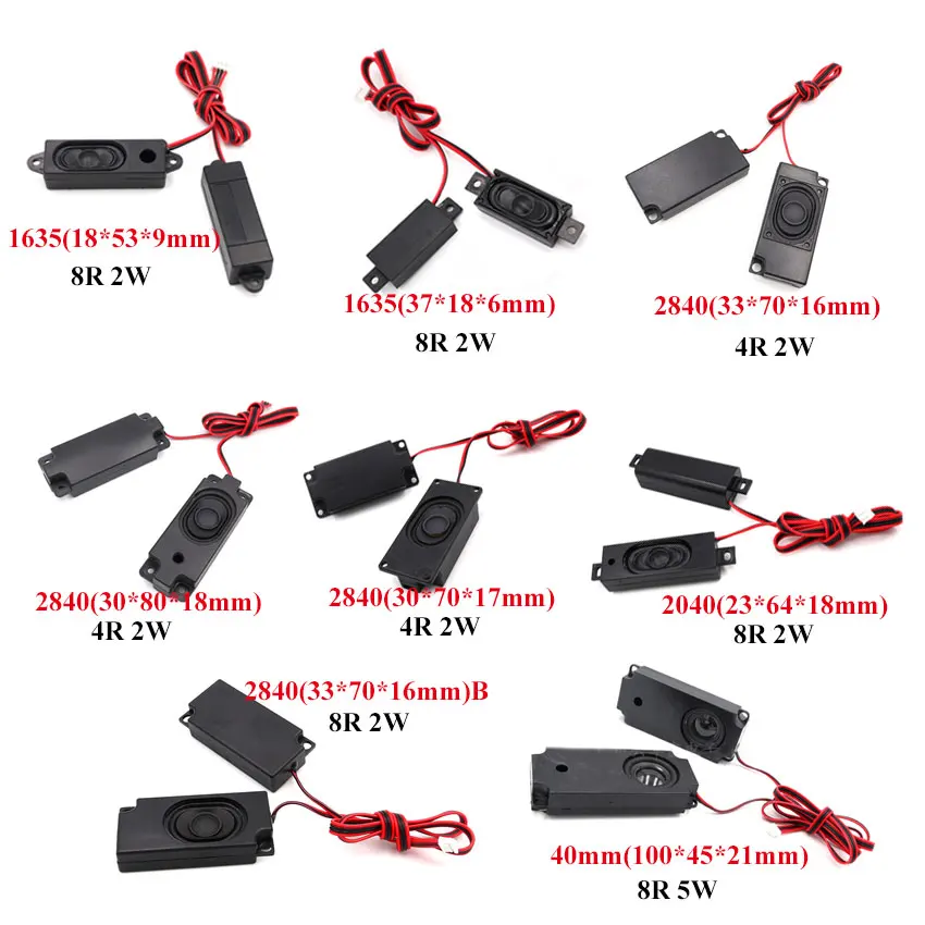 1 Paio Monitor Lcd/Altoparlante Tv Corno 2W 8R 1853 5318 3718 3370 3080 3070 2364 6423 Altoparlante 8/4 Ohm 2Watt 8R 4R 2W 18*53Mm