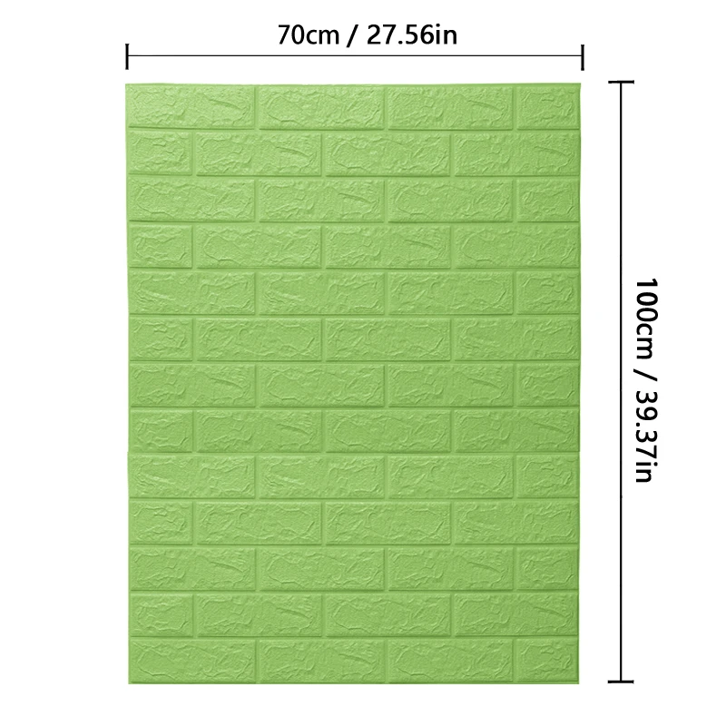 thumbnail image 1 of Pegatina de pared con patrón de ladrillo 3D de 70 cm x 1 m, panel autoadhesivo, papel tapiz impermeable para sala de estar, decoración del hogar, decoración de lujo para el hogar de PVC, 1 of 5