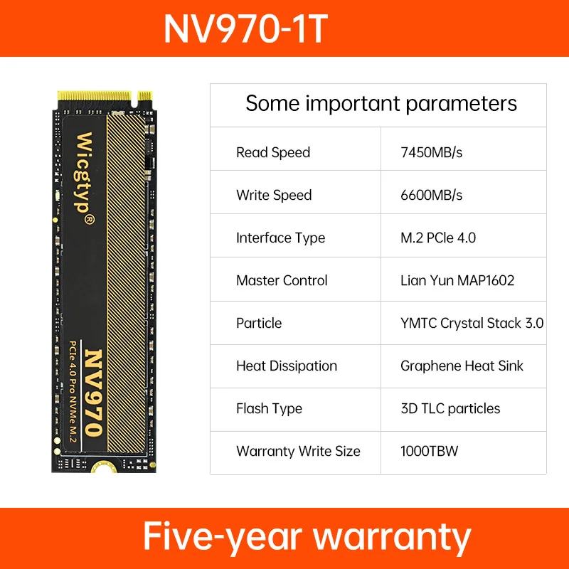 Wicgtyp  ָ Ʈ ̺, M.2 NVME PCIE SSD, 512GB, 1TB, 2TB, 22x80mm, M2 SSD, NVMe PCIe Gen4.0 x 4 ϵ ũ, PS5 ũž