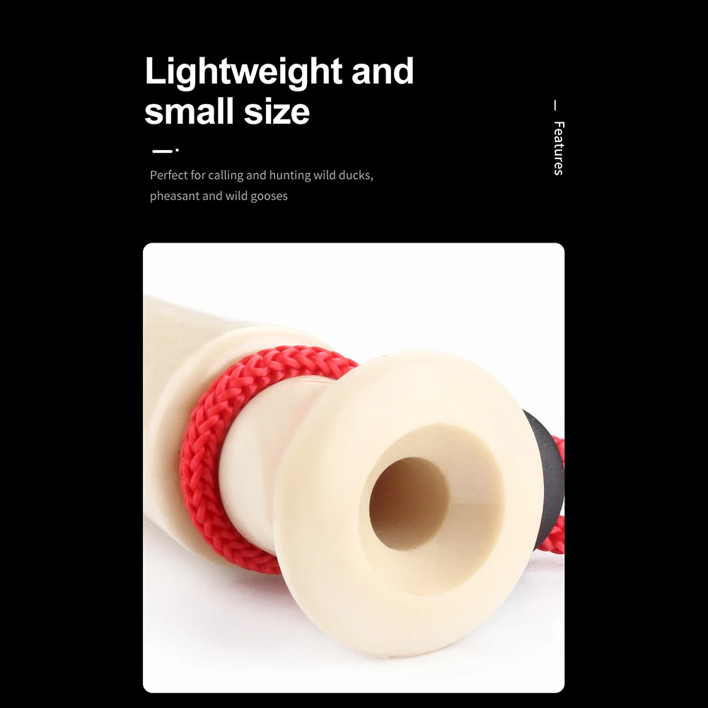 Duck Call Whistle with Lanyard Pheasant Mallard Voice Whistles Hunting Accessory