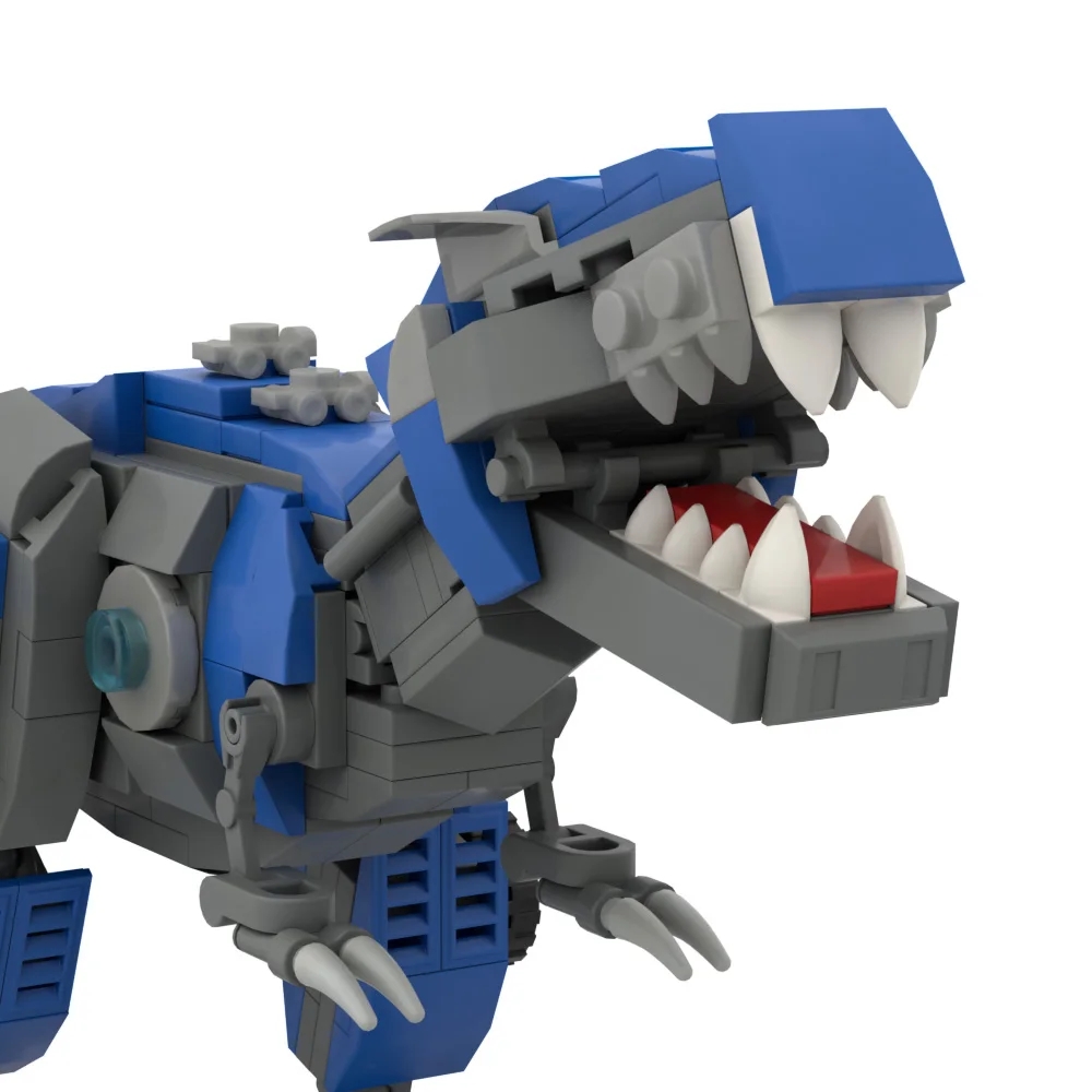 Moc Dinosaur World Follow Car Scene Blocks Jurassiced- Mecha Dinosaurier Chase Particle Building Toys For Children'S Gift