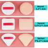 Estuche para borla marshmallow de maquillaje: Pack 3 pzas Transparente | Emoape