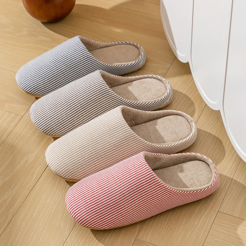 Unisex Home Slippers Soft Fur Slippers Warm Indoor Flat Slides Nonslip Couples Shoes Bedroom Light Slience Flats Autumn&Spring Best Sellers In Shoes