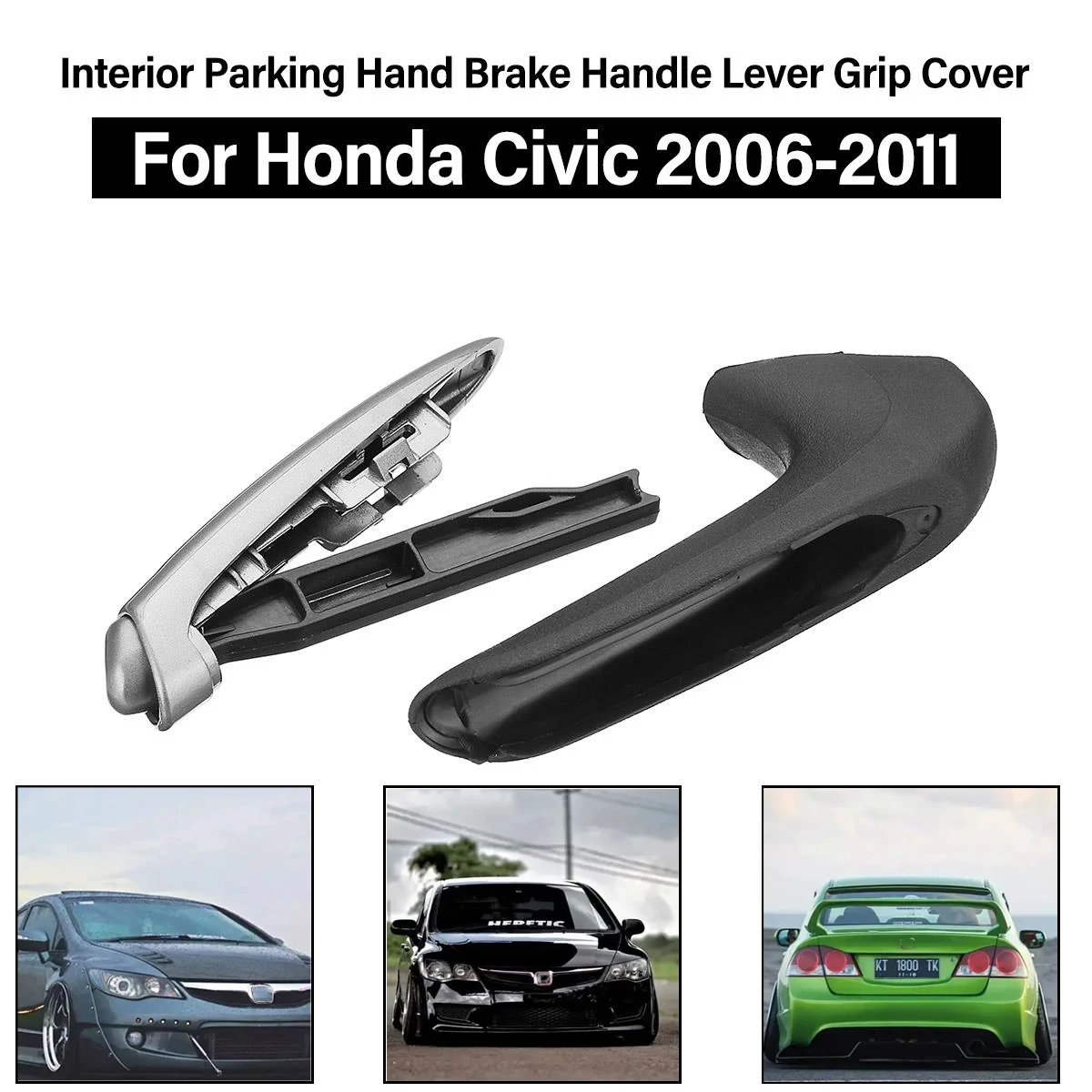 Car Handle Grip Covers Parking Hand Brake Handle Sleeve Protector for Honda Civic 2006 2007 2008-2011