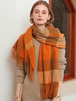 New Imitation Cashmere Women Scarf Winter Preppy Style Plaid Fringed Warm Scarve Pashmina Mujer Femme Foulard Bufanda Wrap Shawl