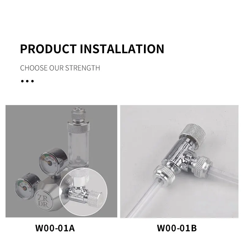 CO2 Regulator Needle Valve Suit 4*6mm Co2 Special Tube for Aquarium Fish Tank Co2 System Carbon dioxide Fine-tuning
