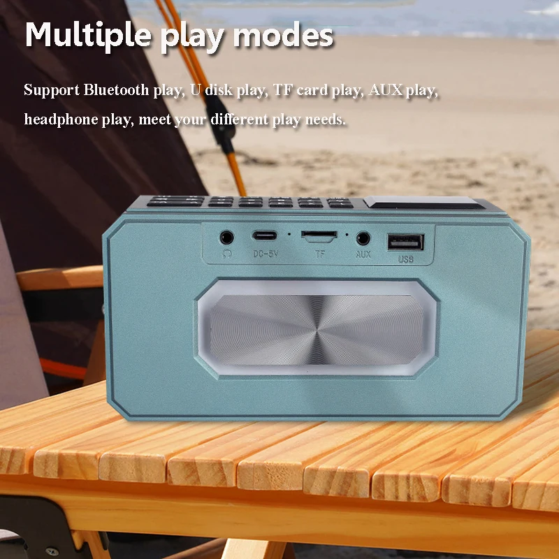 Portable Outdoor Bluetooth Speaker Ultra High Volume Stereo Sound Music Box Wireless MP3 Music Player Support TF Card USB AUX