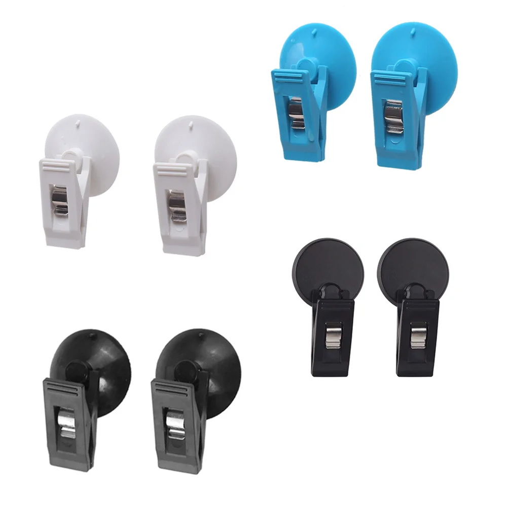 

8 Pcs Car Ticket Holder Suction Clamp Type Sucker Cup Clip Spring Steel Mounted