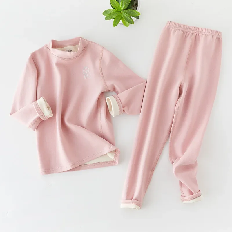 Thermal Underwear Set for Children Winter Boys Girls Long Johns Thick Warm Middle Collar Kids Homwear 14 15 Years Girl Clothes children underwear suits children clothes