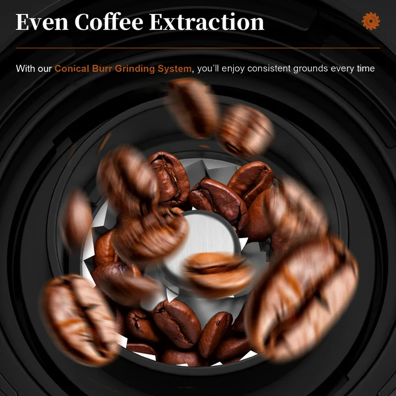 مطحنة قهوة كهربائية مخروطية احترافية