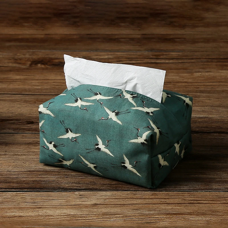 Paper Drawing Bag Tissue Box Chinese Retro Style Tissue Cover Fabric Art Drawing Box Living Room Paper Household Desktop 6