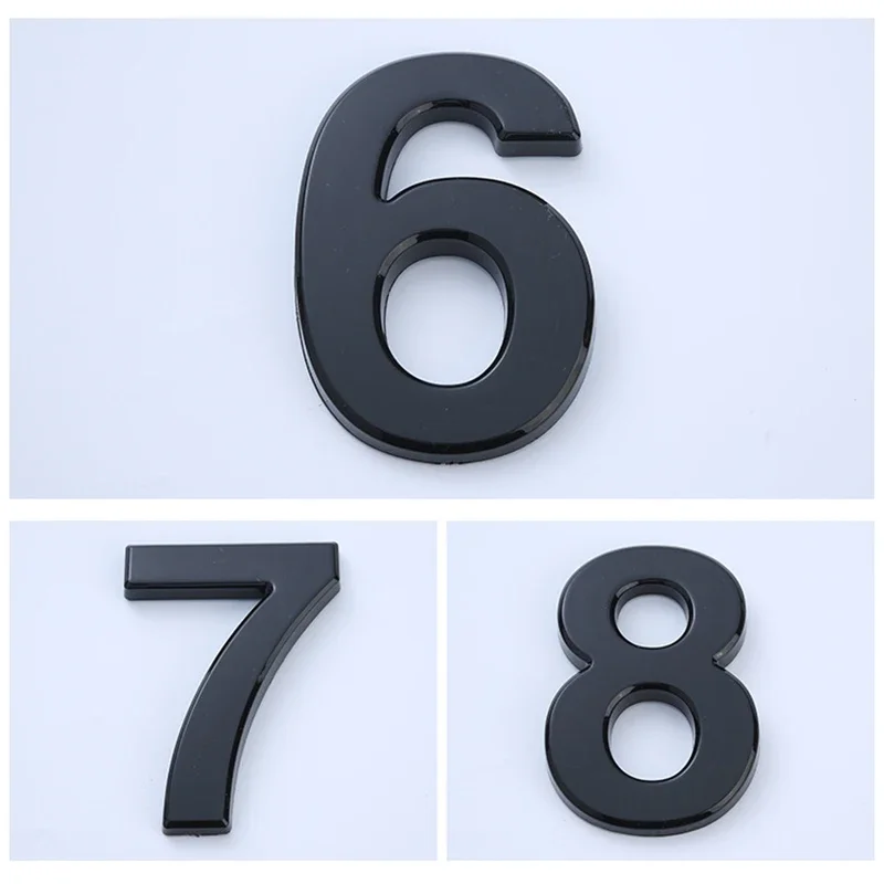 House Number Signs Easy To Install Adhesive Backed Hotel Room Door Plate 10cm Red Bronze Black House Numbers Stickers Acrylic ABS Personalized