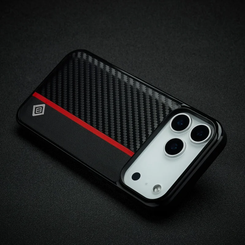 Sleek Carbon Fiber PU Leather Phone Case - Premium Back Cover Accessory