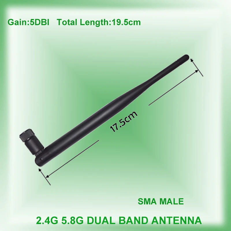 Eoth 5P 5.8GHZ 2.4GHZ 안테나 5dBi SMA male 듀얼 밴드 20cm px4 연장 케이블 메쉬스타틱 안테나 (zigbee 블루투스 안테나용)