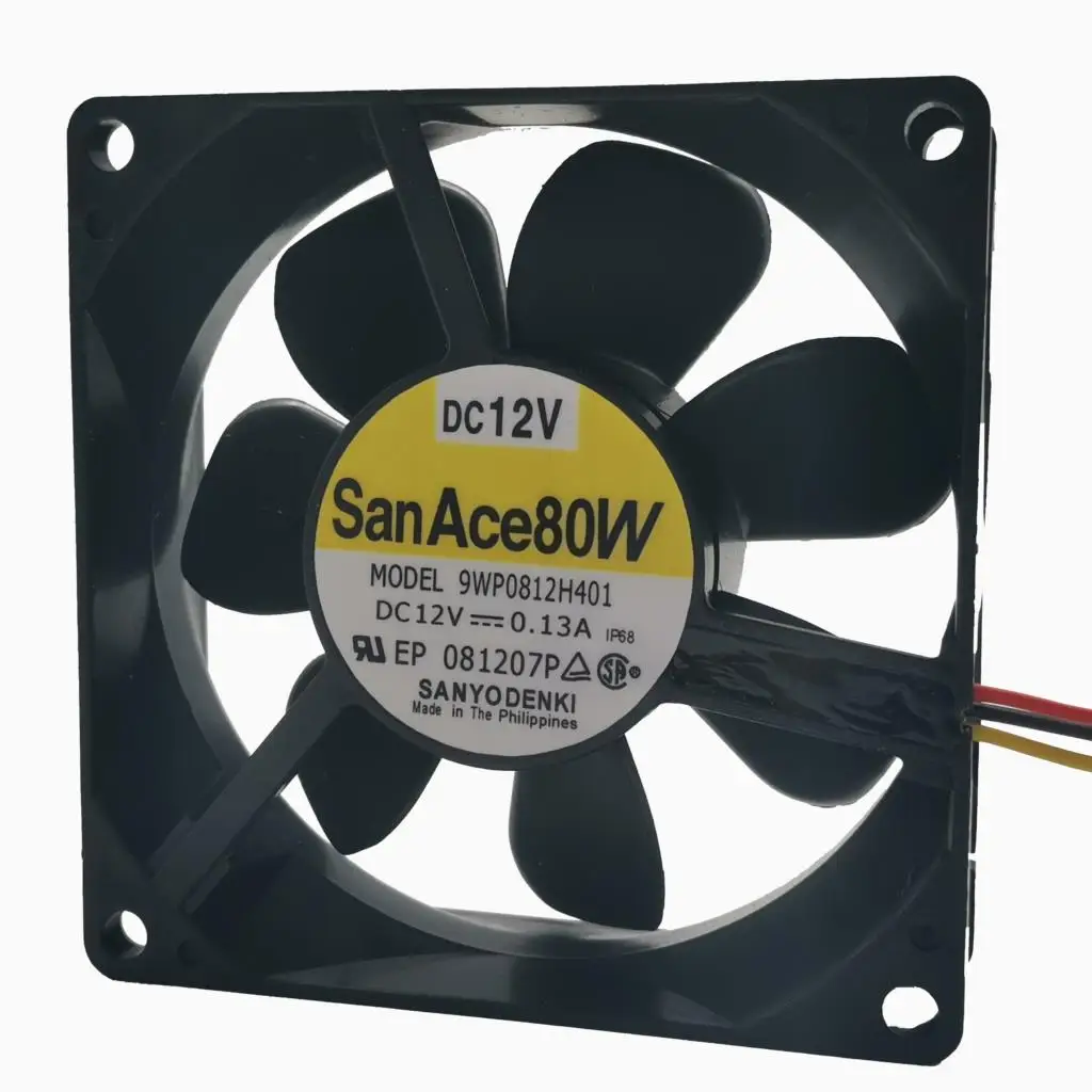 

New original for Sanyo 9wp0812h401 12V 8025 0.13a 8cm waterproof silent cooling fan
