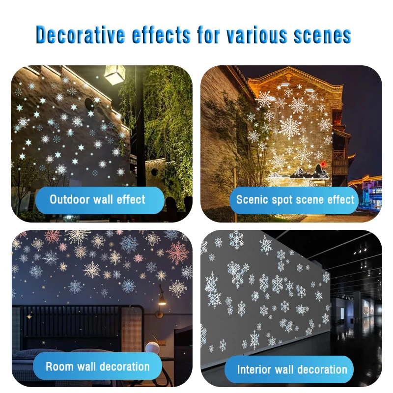 Snow projection light logo store company interior wall falling flow map atmosphere creative decorative lights 2
