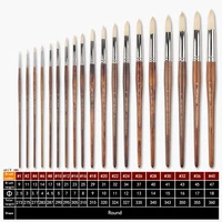 ArtSecret High Grade 3200R Pro Interlocked Chungking White Bristle Oil Paint Art Supplies Artist Brush 1