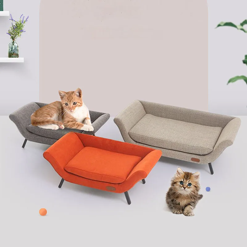 

Linen Pet Sofa Four Seasons Available Pet Bed Scratch And Bite Resistant Cat Litter Easy To Clean Dog Kennel Soft And Breathable