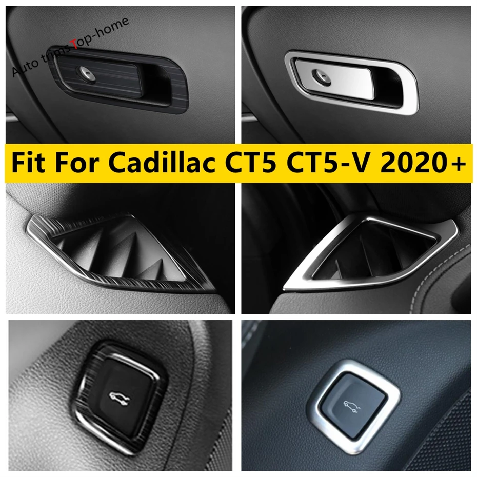 

Glove Box Sequin / Rear Tail Gate Button / Air Vents Cover Trim For Cadillac CT5 CT5-V 2020 - 2022 Car Accessories Interior Kit