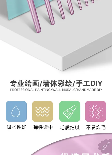 Set 23 Pennelli Professionali AOTTOM - Per Acrilico, Olio, Acquerello, Con Spatola