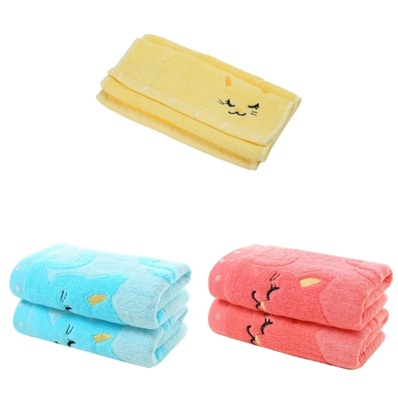 

Kids Jacquard Embroidery Towel Face Cleaning Cloth Strong Water Absorbing Towel for Spa Yoga Fitness Room