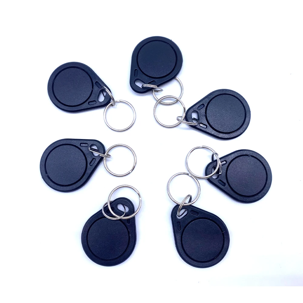 10pcs 125KHz T5577 Keyfobs Rewritable Duplicate Tag 5200 Proximity Copy Access Card ID Token Ring RFID Cloner Keychain 6
