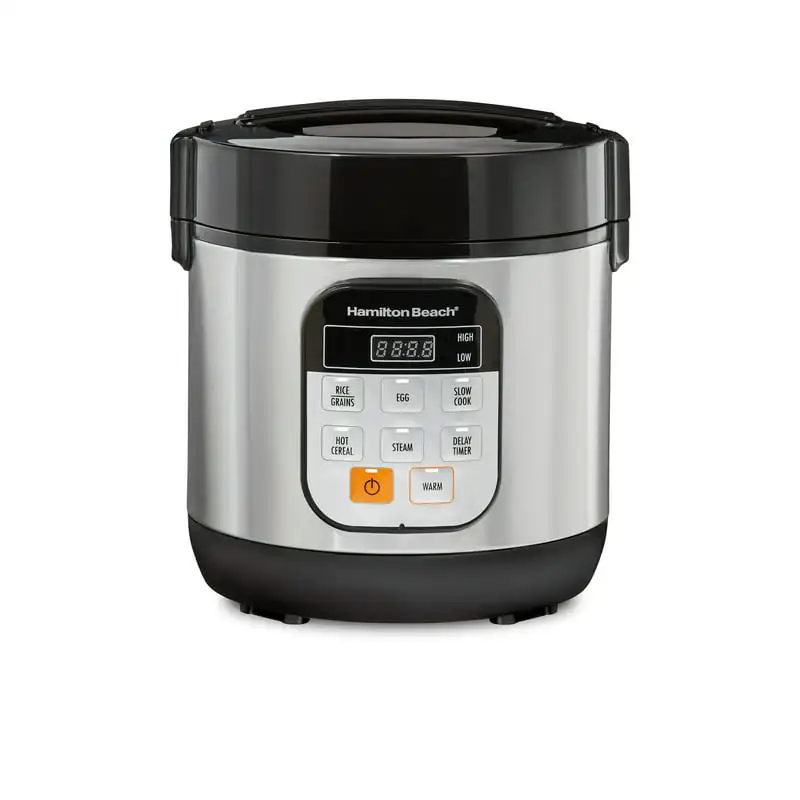 

Compact Multi Cooker, 1.5 Quart, with Rice Cooker, Egg Cooker, Slow Cooker, Food Steamer and Cereal Functions, Model 37524