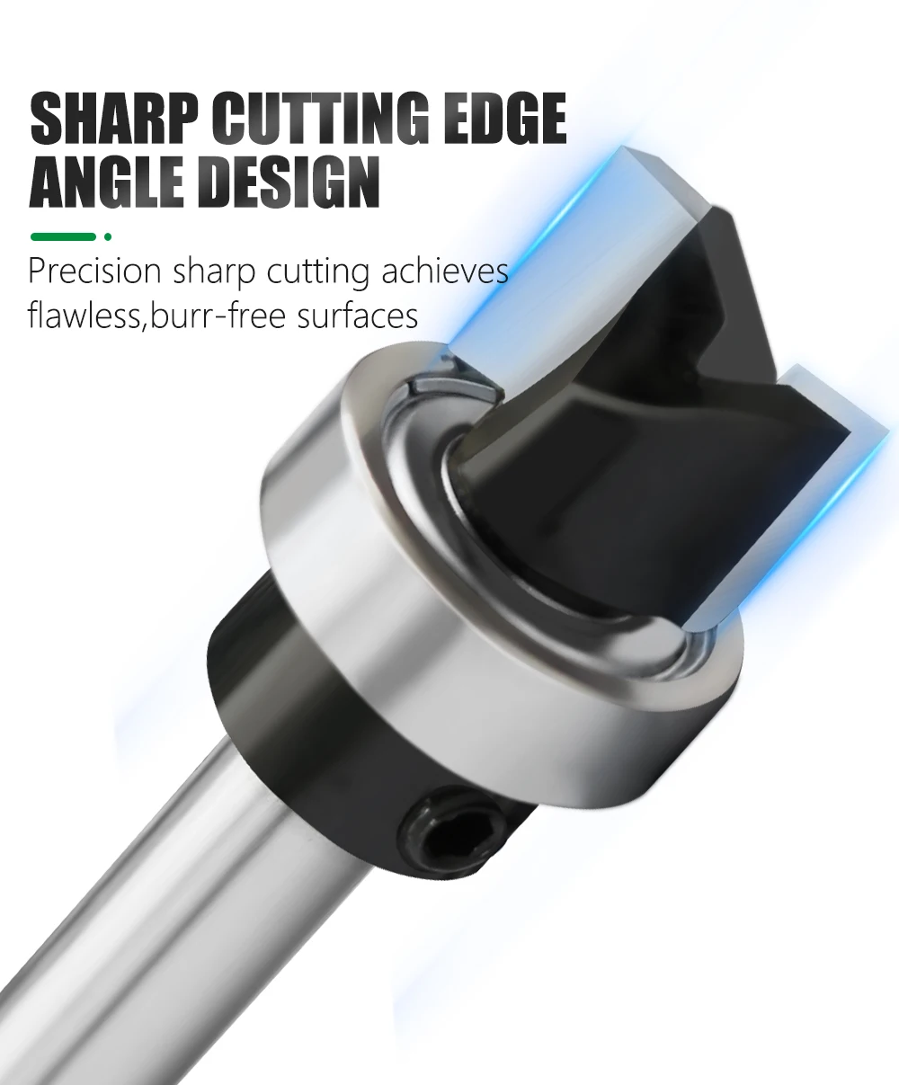 1pc 6mm 1/4 "Schaft Lager Gerade Router Bit Holzbearbeitung Werkzeuge C06013A0819BK – Detail 4