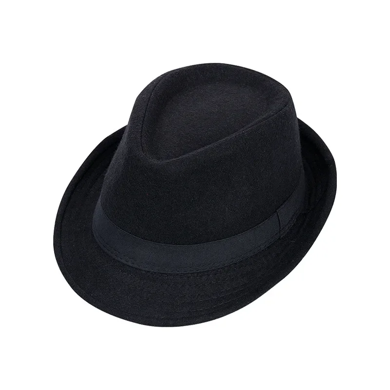 Men's Fashion Fedoras European Gentlemen's Hat Wool Blend Formal Hats Decorative Short Brim Hats Four Seasons Fedoras 2025Summer - 5
