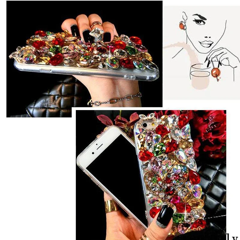 Phone case rhinestone for Samsung Galaxy S25 S24 S23 S22 S21 S20 Ultra Plus FE S10 S9