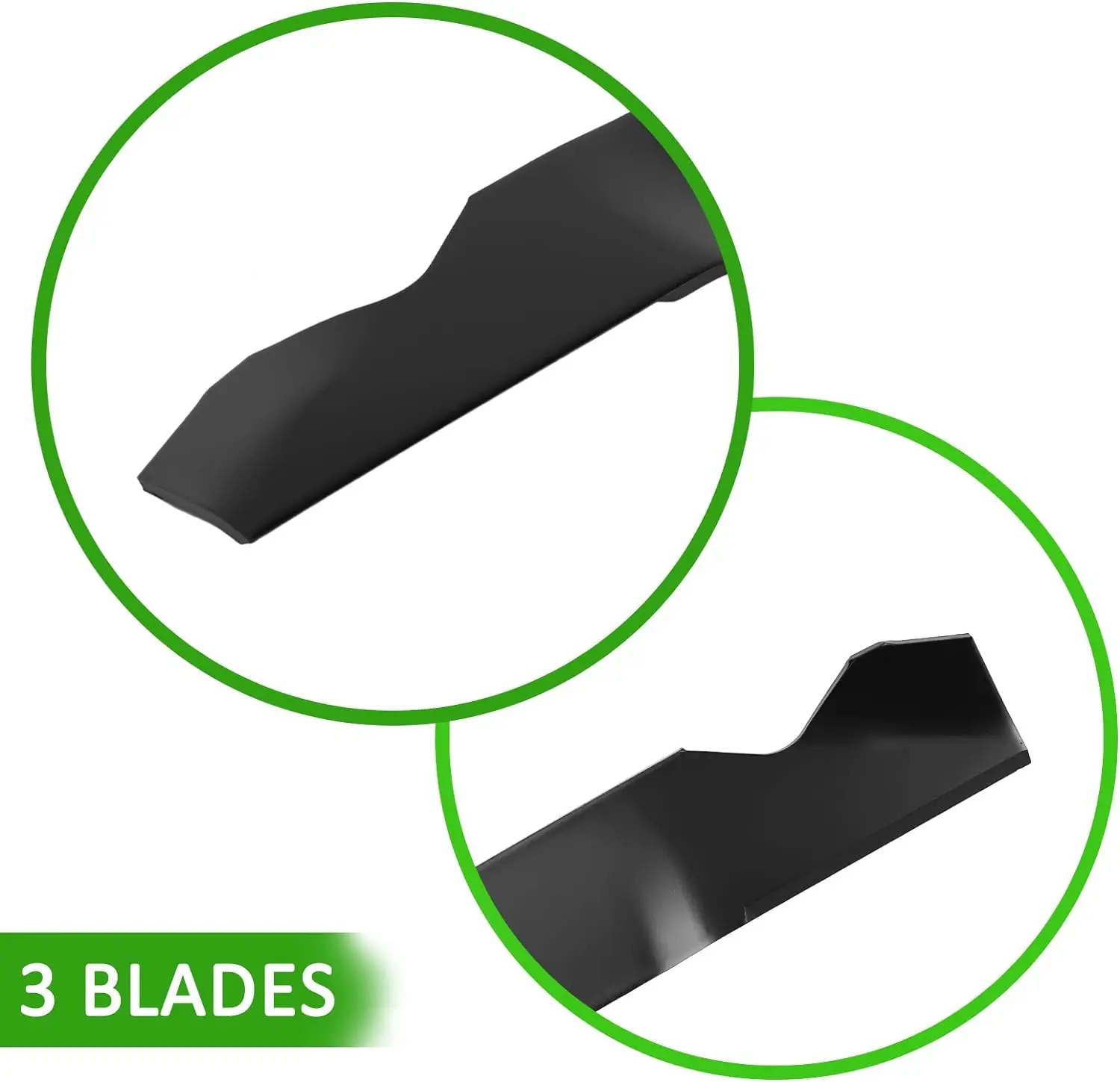 3 PCS Lawn Mower Hi Lift Blades Set for Husqvarna 532187254 532187256 539112053 Ariens 21546235 AYP 187254 187256 33954