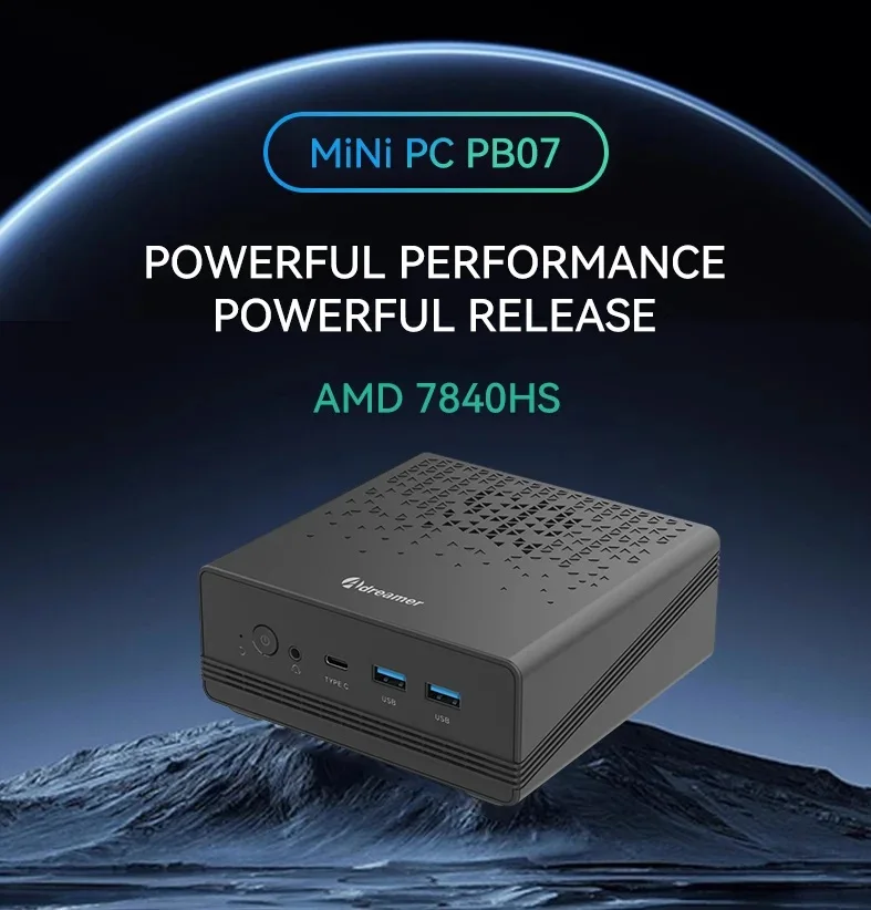アドリーマー ミニPC AMD Ryzen 7 7840HS 16GB 1TB DDR5 4800MHz M.2