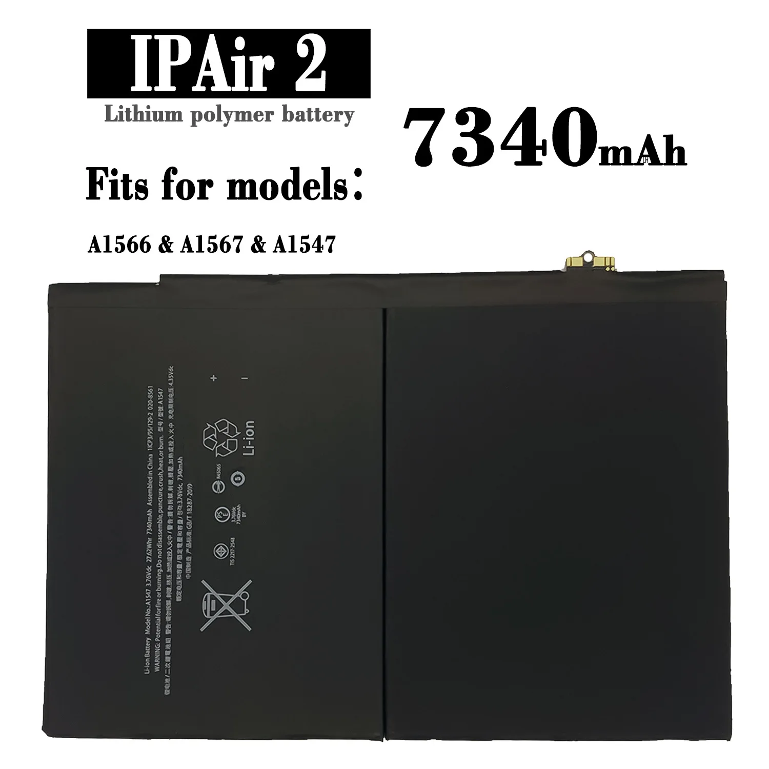 100 Orginal Replacement Battery For Apple IPAD 6 AIR 2 A1566 A1567
