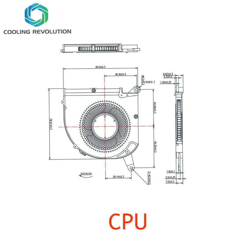 Ventilador de Refrigeração do Processador Central Portátil Gpu Plb07010s12hh Dc12v 0.50a 4pin para Gigabyte Aorus 15g 15p 17g xc xb Rx7g - Imagem 3