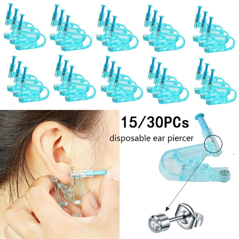 Ear Piercing Gun Kit 20PCS Asepsis Disposable Nose Earring Piercer Tool Set Studs Body Jewelry ear piercing tool,nose piercing gun,body piercing kit,piercing tool