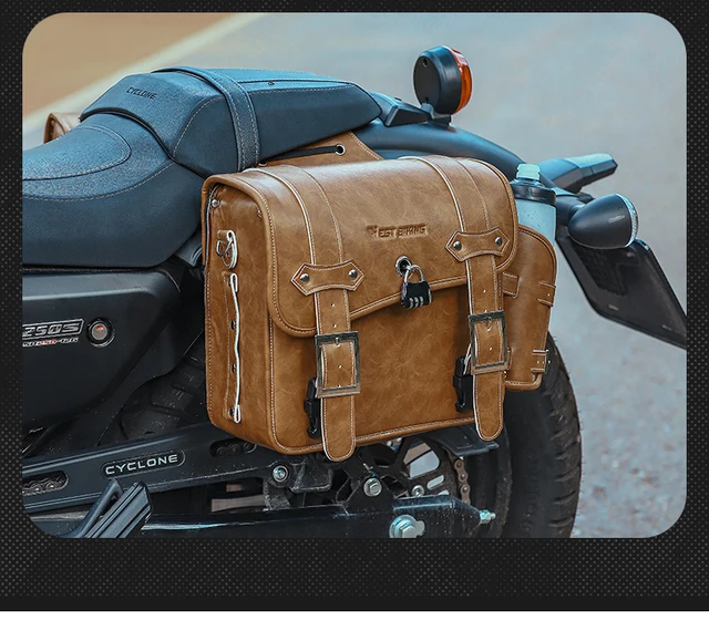 Borse Laterali Moto In Pelle PU - Impermeabili, 26x12x24cm, Per Sedile Posteriore - Foto 3