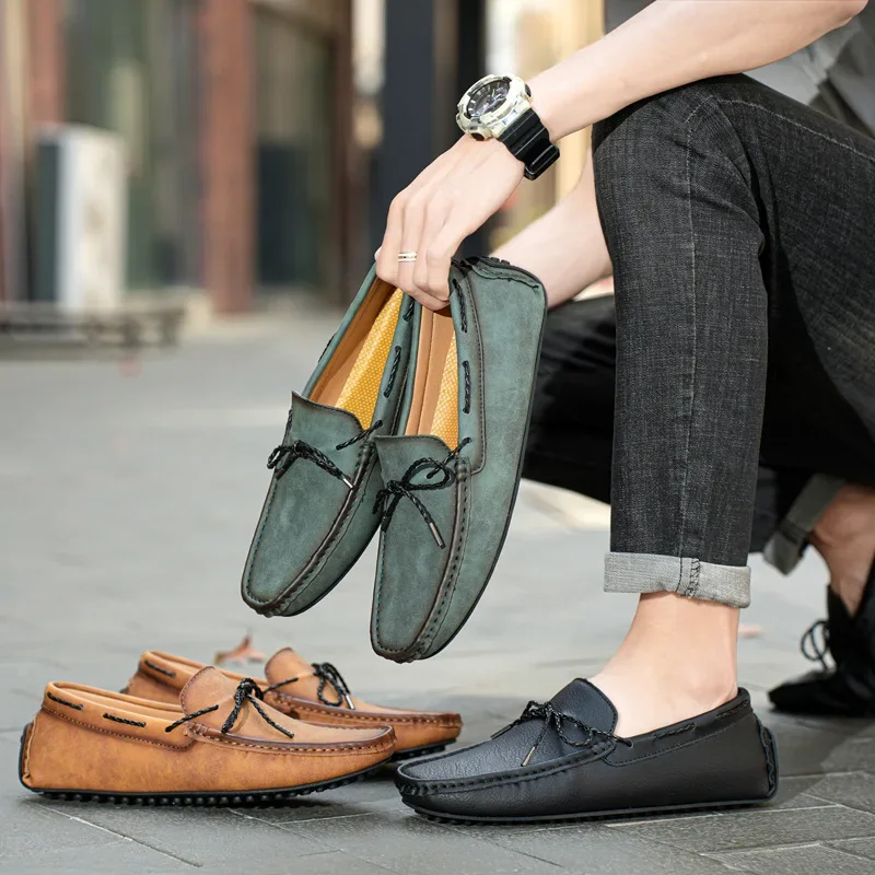 

Luxury 2024 Spring and Summer Men's Casual Loafers plus Size Business Lazy Driving Moccasins