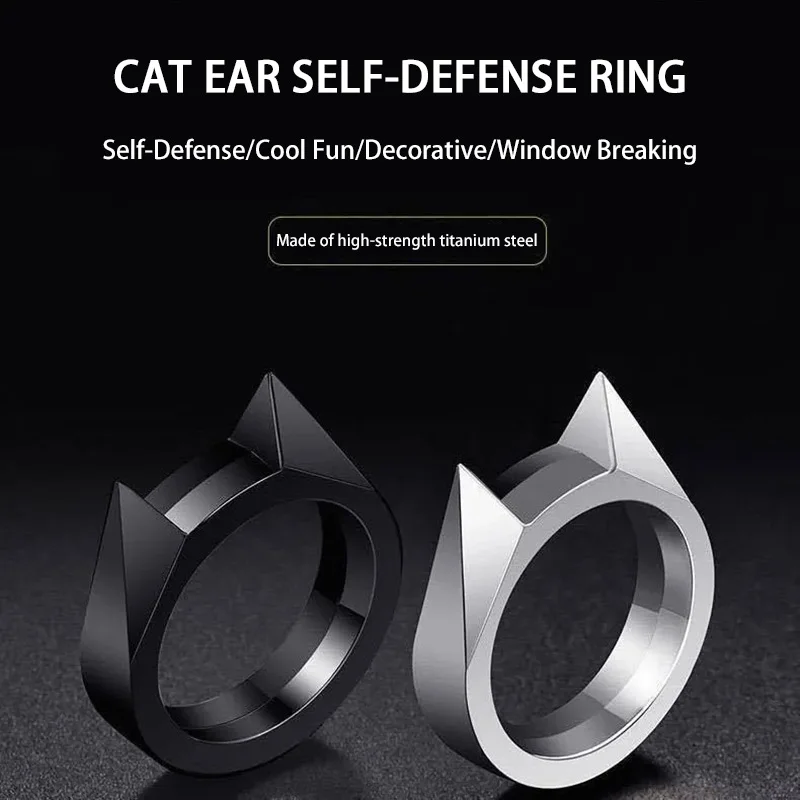 Metal Cat Ear Self-Defense Ring 1