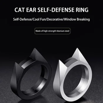 Metal Cat Ear Self-Defense Ring 1