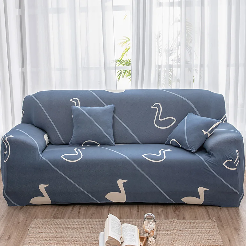 Elegant Floral Sofa Cover – Stretchable Slipcover for Home and Office Decor