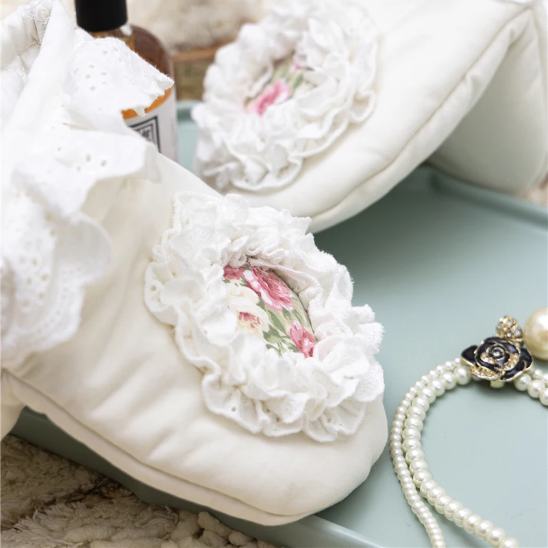 Kitchen Utensils Oven Gloves Girl's Floral Lace Elegant Anti-scald Heat Insulating Gloves for Kitchen Thickening Baking Mitten