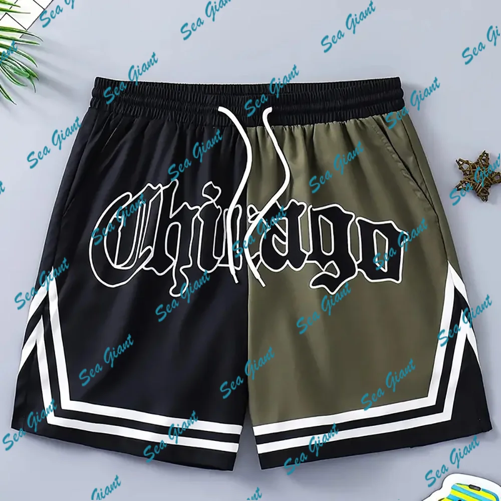 Summer Men Chicago Shorts Kids Fashion Letter Sports Shorts Boys Girls Casual Beach Adult Fashion Training Short Pants