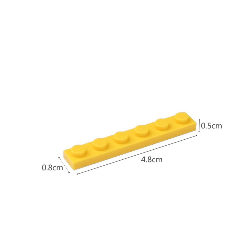 Diy Building Blocks 50pcs 1x6 Plate