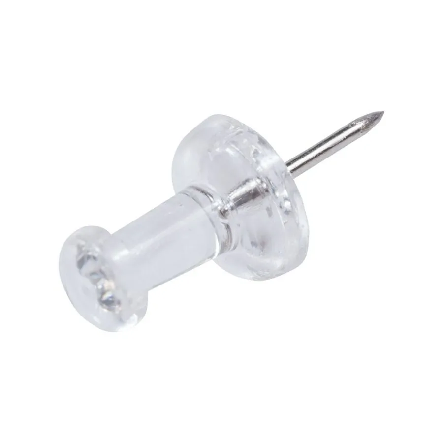 Vibrant Clear Head Push Pins for Organization