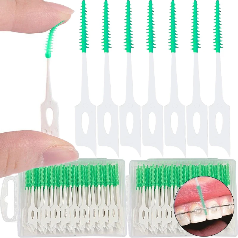 Polypropylene Interdental Brushes for Teeth Cleaning Between Teeth