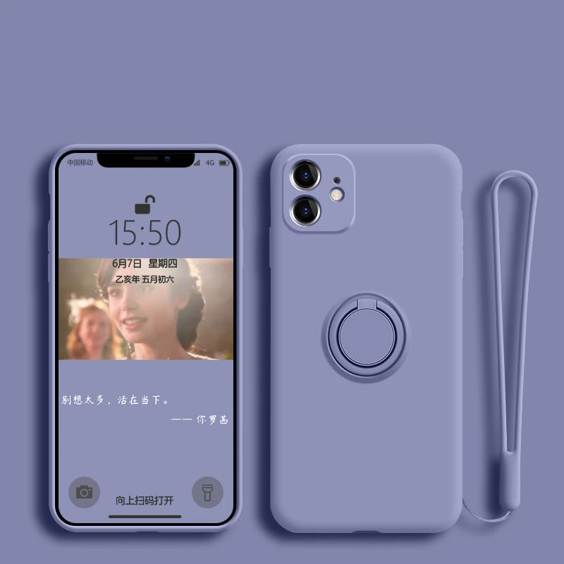 

Magnetic Ring Holder Soft Silicone Case For iPhone 15 14 13 12 Mini 11 Pro XS Max XR X SE 2022 2020 8 7 Plus Bracket Cover